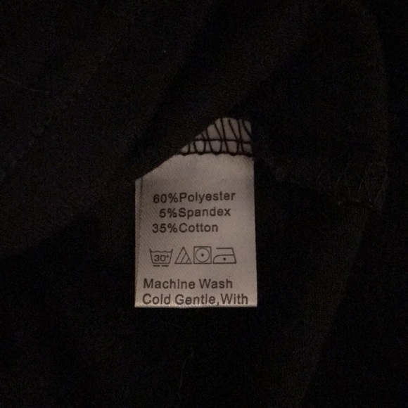 SHEIN size small black lace sleeve t-shirt - Picture 3 of 4